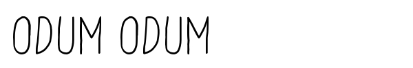 Odum Odum font preview